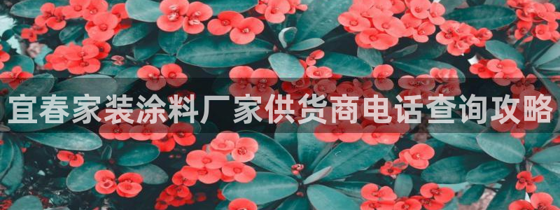 和记h88游戏：宜春家装涂料厂家供货商电话查询攻略