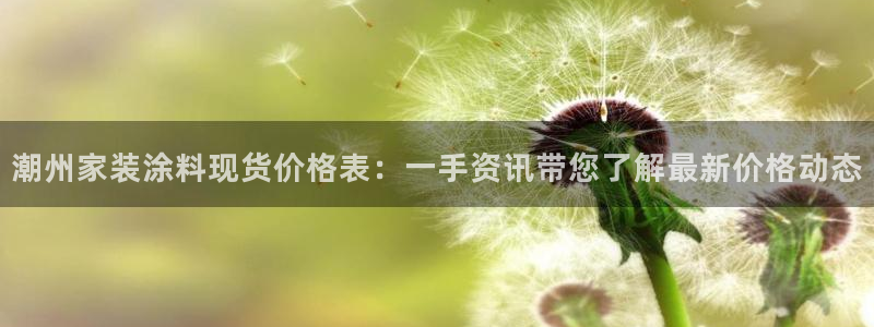 和记ag网页版：潮州家装涂料现货价格表：一手资讯带您了解最新价格动态