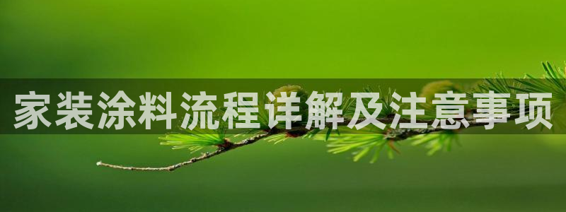 和记官方网址：家装涂料流程详解及注意事项