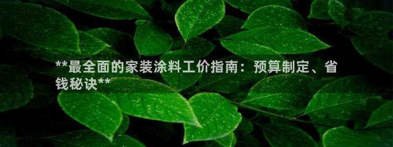 和记国际：**最全面的家装涂料工价指南：预算制定、省
钱秘诀**