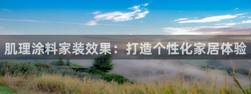 和记官网登陆：肌理涂料家装效果：打造个性化家居体验