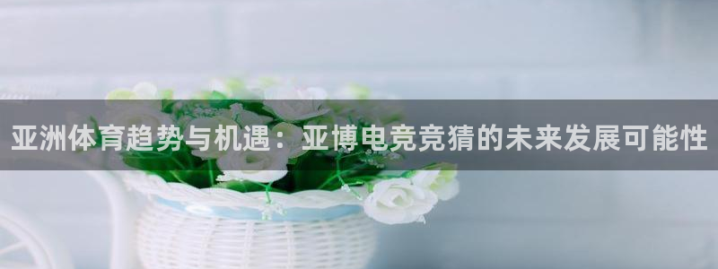南宫电竞平台：亚洲体育趋势与机遇：亚博电竞竞猜的未来发展可能性