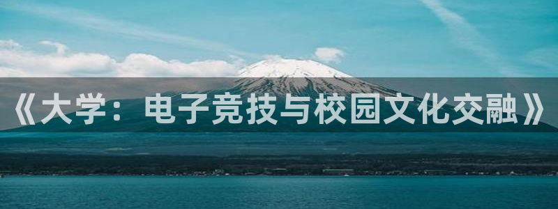 南宫电竞app：《大学：电子竞技与校园文化交融》
